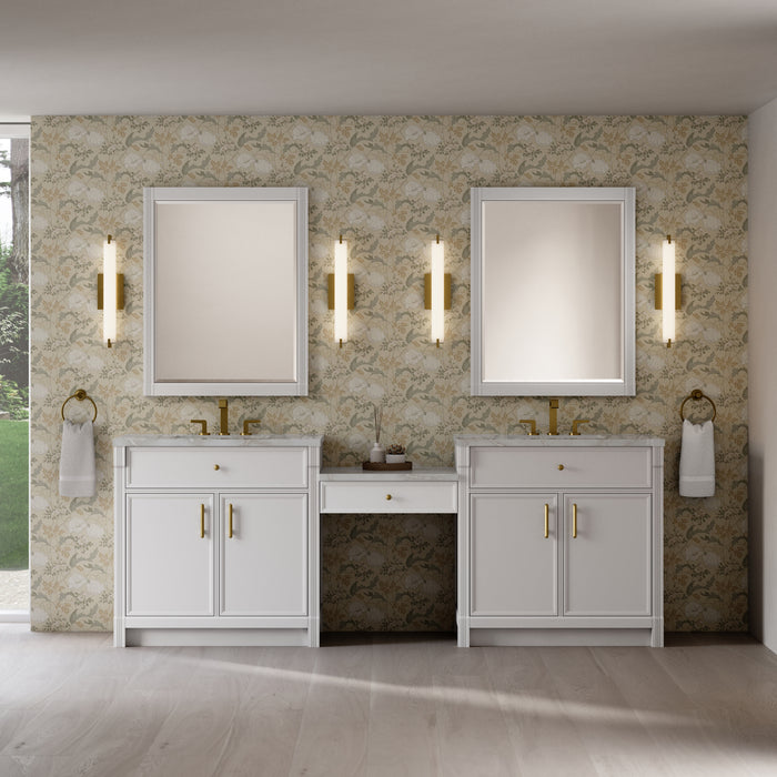 James Martin Vanities Bellshire 96" Dual Vanity Set with 24" Make-Up Counter