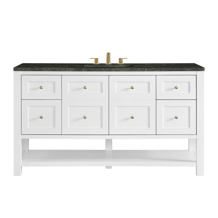 Breckenridge 60" Single Vanity, Bright White, w/ 3 CM Phantome Eclos Top