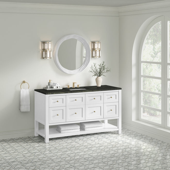 Breckenridge 60" Single Vanity, Whitewashed Oak, w/ 3 CM Phantome Eclos Top