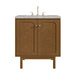 Laurent 30" Single Vanity, Honey Oak w/ 3 CM Victorian Silver Silestone Top