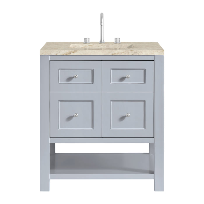 Breckenridge 30" Single Vanity, Serenity Blue, w/ 3 CM Tajnar Eclos Top