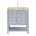 Breckenridge 30" Single Vanity, Serenity Blue, w/ 3 CM Tajnar Eclos Top