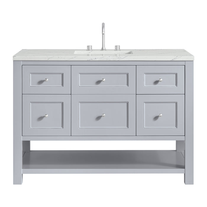Breckenridge 48" Single Vanity, Smokey Celadon w/ 3 CM Carrara Marble Top