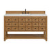 Malibu 60" Single Vanity, Amber Birch w/ 3 CM Ethereal Noctis Top