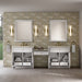James Martin Vanities Bellshire 96" Dual Vanity Set with 24" Make-Up Counter
