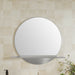 James Martin Platform 24" Mirror in Brushed Nickel, shown in a bathroom setting