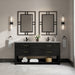Lucian 72" Double Vanity, Pebble Oak, w/ 3 CM Tajnar Eclos Widespread Top