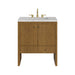 Hudson 30" Single Vanity, Honey Oak w/ 3 CM Eternal Jasmine Pearl Silestone Top