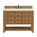 Malibu 48" Single Vanity, Amber Birch w/ 3 CM Ethereal Noctis Silestone Top