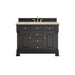 Brookfield 48" Single Vanity, Black Onyx, w/ 3 CM Tajnar Eclos Top