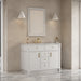 Bellshire 48" Single Vanity, Honey Oak w/ 3 CM Eternal Jasmine Pearl Silestone Top w/FreePower Wireless Charger