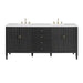 Myrrin 72" Double Vanity, Carbon Oak w/ 3 CM Parisien Bleu Silestone Top