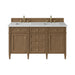 Brittany 60" Double Vanity in Bright White, w/ 3 CM Tajnar Eclos Top