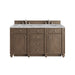 Bristol 60" Double Vanity, Saddle Brown, w/ 3 CM Siberian Silestone Top w/FreePower Wireless Charger