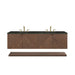 Marcello 72" Double Vanity, Chestnut, w/ 3 CM Phantome Eclos Top