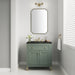 James Martin Chicago 30" Single Bathroom Vanity in Smokey Celadon, shown in a bathroom setting