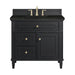 Lorelai 36" Single Vanity, Black Onyx, w/ 3 CM Phantome Eclos Top