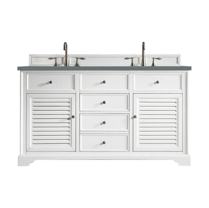 James Martin Vanities Savannah 60" Bright White Double Vanity