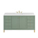 Chicago 60" Single Vanity, Smokey Celadon, w/ 3 CM Eternal Jasmine Pearl Silestone® Top
