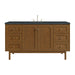 Laurent 60" Single Vanity, Honey Oak w/ 3 CM Charcoal Soapstone Silestone Top