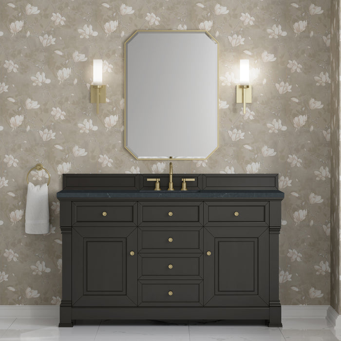 Brookfield 60" Single Vanity, Pecan, w/ 3 CM Phantome Eclos Top