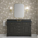 Brookfield 60" Single Vanity, Pecan, w/ 3 CM Phantome Eclos Top