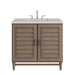 Portland 36" Single Vanity Whitewashed Walnut w/ 3 CM Lime Delight Silestone Top