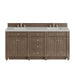 Bristol 72" Double Vanity, Whitewashed Walnut w/ 3 CM Carrara Marble Top