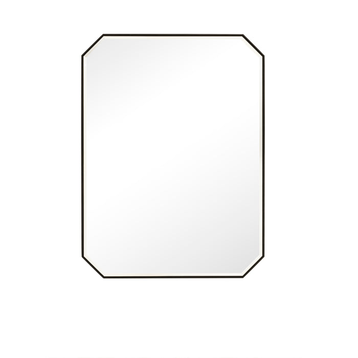 Rohe 30" Octagonal Mirror, Matte Black