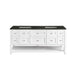Breckenridge 72" Double Vanity, Whitewashed Oak w/ 3 CM Eternal Jasmine Pearl Silestone Top