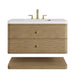 Allamari 36" Single Vanity, Dune Mist w/ 3 CM White Zeus Silestone Top