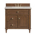 Lorelai 36" Single Vanity, Mid-Century Walnut, w/ 3 CM Siberian Silestone Top