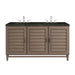 Portland 60" Double Vanity, Whitewashed Walnut, w/ 3 CM Phantome Eclos Top