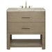Lucian 36" Single Vanity, Pebble Oak, w/ 3 CM Tajnar Eclos Widespread Top