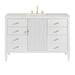 Myrrin 48" Single Vanity, Bright White w/ 3 CM Lime Delight Silestone Top