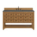 Malibu 60" Single Vanity, Amber Birch w/ 3 CM Parisien Bleu Top