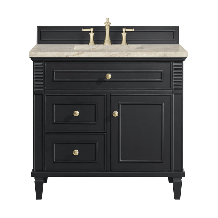 Lorelai 36" Single Vanity, Black Onyx, w/ 3 CM Tajnar Eclos Top