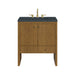 Hudson 30" Single Vanity, Honey Oak w/ 3 CM Charcoal Soapstone Silestone Top