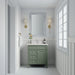 James Martin Brittany 30" Single Bathroom Vanity in Smokey Celadon, shown in a bathroom setting