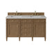 Brittany 60" Double Vanity in Bright White, w/ 3 CM Siberian Silestone Top