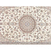 Pasargad Home Azerbaijan Collection Hand-Knotted Silk & Wool Area Rug- 6'10" X 10' 3", Ivory 29642