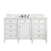 Brittany 60" Single Vanity, Victory Blue, w/ 3 CM Tajnar Eclos Top w/FreePower Wireless Charger