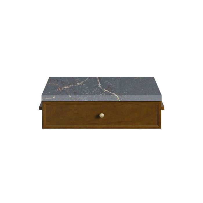 Bellshire 24" Drawer Unit, Honey Oak w/ 3 CM Parisien Bleu Silestone Top