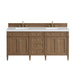 Brittany 72" Double Vanity in Bright White, w/ 3 CM Siberian Silestone Top w/FreePower Wireless Charger