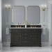 Brookfield 60" Double Vanity, Pecan, w/ 3 CM Siberian Silestone Top
