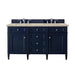 Brittany 60" Double Vanity, Urban Gray w/ 3 CM Parisien Bleu Silestone Top w/FreePower Wireless Charger
