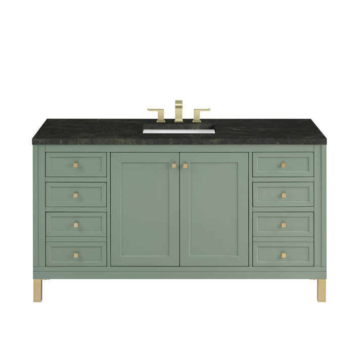 Chicago 60" Single Vanity, Smokey Celadon