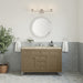 James Martin Chicago 48" Single Bathroom Vanity in Walnut Whisper, shown in a bathroom setting