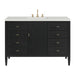 Myrrin 48" Single Vanity, Bright White w/ 3 CM Victorian Silver Silestone Top w/FreePower Wireless Charger