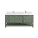 Breckenridge 72" Double Vanity, Light Natural Oak, w/ 3 CM Siberian Silestone Top